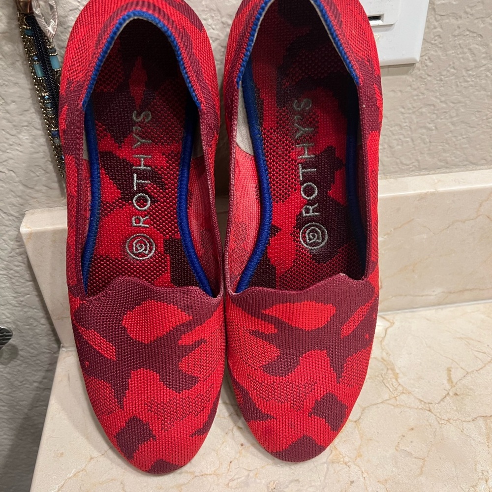 Rothy's Red and Black Women's Flats